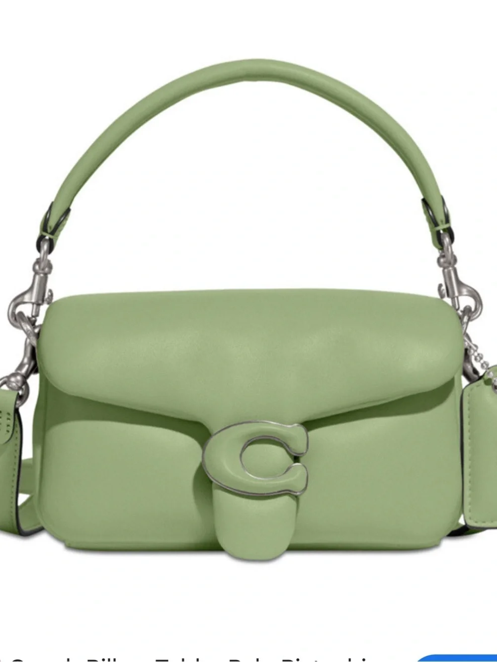 COACH pillow tabby bag 18 pistachio green Light Green purse $395 BRAND NEW